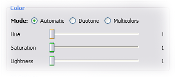 color settings with no color variation